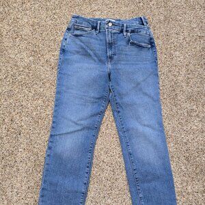 Good American Double Button Dip-Front Jeans Size 10x30